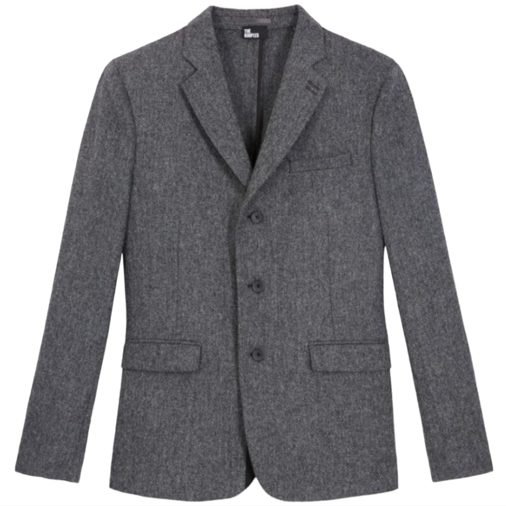 The Kooples Gray Patterned Wool Jacket Size 50 New - image 4